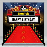 Aperturee - Aperturee Sweet Red Carpet Movies Custom Birthday Backdrop